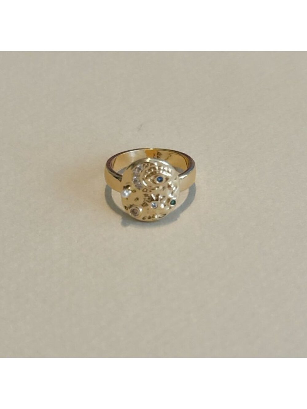 Boho evil eye ring M1085 - Picture 3 of 4